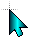 Medium Aqua H cursor
