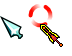 The mystyrious crystal flame with rainbow, glowing and neon (VIBGYOR pointers) Cursors preview