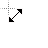 Black White Diagonal Resize 2 cursor