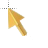 Right golden 3d tail cursor