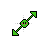 Green _DiagonalResize2 cursor