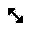 Black Diagonal Resize 1 Without a Line cursor