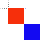 blue and red cursor