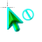 Colourful unavaible cursor